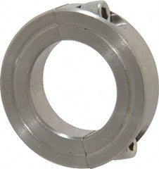 Climax Metal Products - 1-1/8" Bore, Stainless Steel, Two Piece Shaft Collar - 1-7/8" Outside Diam, 1/2" Wide - Eagle Tool & Supply