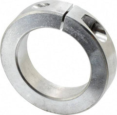 Climax Metal Products - 2" Bore, Aluminum, One Piece Clamp Collar - 3" Outside Diam, 11/16" Wide - Eagle Tool & Supply