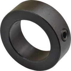 Climax Metal Products - 1-1/2" Bore, Steel, Set Screw Shaft Collar - 2-1/4" Outside Diam, 3/4" Wide - Eagle Tool & Supply