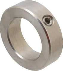 Climax Metal Products - 1-15/16" Bore, Stainless Steel, Set Screw Shaft Collar - 3" Outside Diam, 7/8" Wide - Eagle Tool & Supply