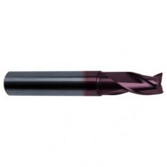 2mm Dia. x 50mm Overall Length 3-Flute Square End Solid Carbide SE End Mill-Round Shank-Center Cut-Firex - Eagle Tool & Supply