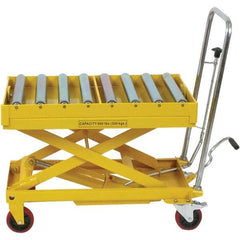 Wesco Industrial Products - 660 Lb Capacity Manual Hydraulic Scissor Lift Table - 12-1/2" to 38-1/4" Lift Height, 32-1/2" Platform Length x 19-1/2" Platform Width - Eagle Tool & Supply