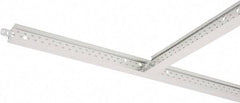 Armstrong World - 24" Long x 15/16" Wide, Hot-Dipped Galvanized Steel Cross Tee - ASTM C636 Specification, White - Eagle Tool & Supply