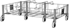 Rubbermaid - Rectangle Stainless Steel Trash Can Dolly - Compatible with 16 & 23 Gal Containers, Compatible with Vented Slim Jim - Eagle Tool & Supply