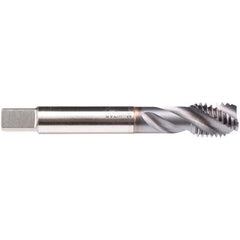 Emuge - M24x3.00 M 3 Flute 6H Modified Bottoming Spiral Flute Tap - High Speed Steel, TiCN Finish, 160mm OAL, Right Hand Flute, Right Hand Thread, Series C4939300 - Eagle Tool & Supply
