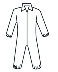 Micropourus Coverall w/ Zipper Front, Collar, Elastic Wrists & Ankles Large - Eagle Tool & Supply