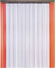 TMI, LLC - 8' Door Width x 8' Door Height PVC Ribbed with Reinforced Bonded Bead (Style) Armor Bond Strip Door Kit - 8" Strip Width x 0.072" Strip Thickness, Clear, 50% Overlap - Eagle Tool & Supply