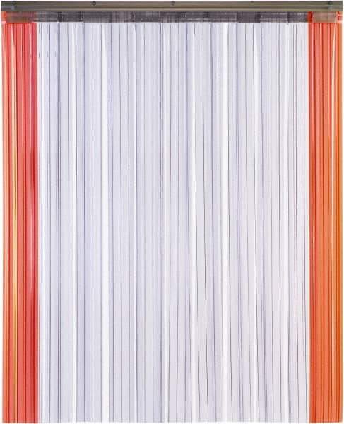 TMI, LLC - 8' Door Width x 8' Door Height PVC Ribbed with Reinforced Bonded Bead (Style) Armor Bond Strip Door Kit - 12" Strip Width x 0.108" Strip Thickness, Clear, 67% Overlap - Eagle Tool & Supply