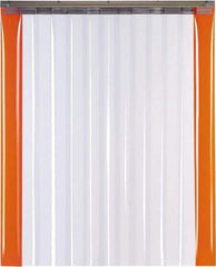 TMI, LLC - 8' Door Width x 8' Door Height PVC Smooth with Reinforced Bonded Bead (Style) Armor Bond Strip Door Kit - 12" Strip Width x 1/8" Strip Thickness, Clear, 67% Overlap - Eagle Tool & Supply