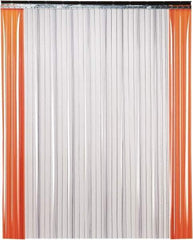 TMI, LLC - 8' Door Width x 8' Door Height PVC Ribbed Strip Door Kit - 8" Strip Width x 1/4" Strip Thickness, Clear - Eagle Tool & Supply