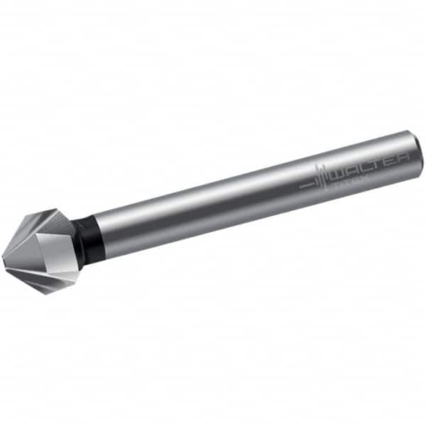 Walter-Titex - 15mm Head Diam, 10mm Shank Diam, 3 Flute 90° High Speed Steel Countersink - Eagle Tool & Supply