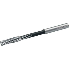 Walter-Titex - 8.9mm Cobalt 6 Flute Chucking Reamer - Spiral Flute, 9mm Straight Shank, 36mm Flute Length, 125mm OAL - Eagle Tool & Supply