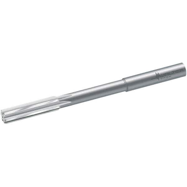 Walter-Titex - 9.5mm Solid Carbide 6 Flute Chucking Reamer - Straight Flute, 10mm Straight Shank, 36mm Flute Length, 125mm OAL - Eagle Tool & Supply