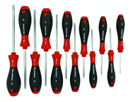 12 Piece - T5; T6; T7; T8; T9; T10; T15; T20; T25; T27; T30; T40 - Torx SoftFinish® Cushion Grip Screwdriver Set - Eagle Tool & Supply