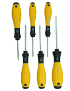 6 Piece - T6; T8; T9; T10; T15; T20 - Torx ESD Safe SoftFinish® Cushion Grip Screwdriver Set - Eagle Tool & Supply