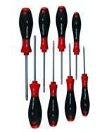 8 Piece - T6; T8; T10; T15; T20; T25; T27; T30 - Torx SoftFinish® Handle Screwdriver Set - Eagle Tool & Supply