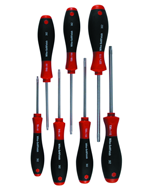 7 Piece - T7s; T8s; T9s; T10s; T15s; T20s; T25s Security - Torx SoftFinish® Cushion Grip Screwdriver Set - Eagle Tool & Supply