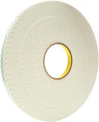 3M - 3/4" x 5 Yd Acrylic Adhesive Double Sided Tape - 0.06" Thick, Urethane Foam Liner, Series 4026W - Eagle Tool & Supply