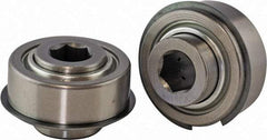 USDI - 1 Row, 2.265" OD, 11/16" Hex Double Shield Conveyor Roller Bearing - 2,450 Lb Capacity, 550 Max RPM, Steel with 52100 Chrome Steel Housing - Eagle Tool & Supply