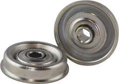 USDI - 1 Row, 2.13" OD, 7/16" Hex Open Conveyor Roller Bearing - 145 Lb Capacity, 550 Max RPM, with Flange, Steel with Zinc Housing - Eagle Tool & Supply
