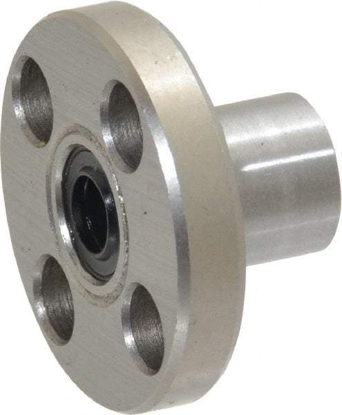 Value Collection - 1/4" ID, Round Flanged Single Linear Bearing - 1/2" OD - Eagle Tool & Supply