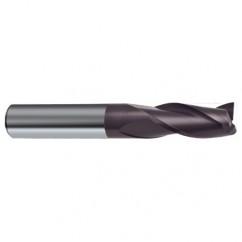 7mm Dia. x 60mm Overall Length 3-Flute Square End Solid Carbide SE End Mill-Round Shank-Center Cut-Firex - Eagle Tool & Supply