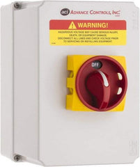 ACI - 3 Phase, 110 to 460V, 3 Pole, 4X, Enclosed Nonfused Cam & Disconnect Switch - 5.9 Inch Wide x 8.6 Inch High x 5.9 Inch Deep - Eagle Tool & Supply