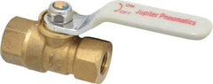 Value Collection - 1/8" Pipe, Standard Port, Brass Standard Ball Valve - Inline - One Way Flow, FNPT x FNPT Ends, Lever Handle, 400 WOG, 125 WSP - Eagle Tool & Supply