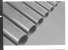 Made in USA - 4" Pipe, 60" Long CPVC Unthreaded Plastic Pipe Nipple - 320 Max psi, 3.786" ID x 4-1/2" OD, Schedule 80, Gray - Eagle Tool & Supply