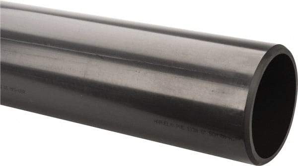 Made in USA - 6" Pipe, 60" Long PVC Unthreaded Plastic Pipe Nipple - 280 Max psi, 5.709" ID x 6-5/8" OD, Schedule 80, Gray - Eagle Tool & Supply