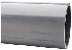 Made in USA - 8" Pipe, 60" Long PVC Unthreaded Plastic Pipe Nipple - 250 Max psi, 7.565" ID x 8-5/8" OD, Schedule 80, Gray - Eagle Tool & Supply