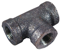 Made in USA - Class 150, 3/4 x 3/4 x 1" Galvanized Pipe Reducing Tee - Threaded, Malleable Iron - Eagle Tool & Supply