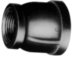 Made in USA - Class 150, 4 x 2" Galvanized Pipe Reducing Coupling - Threaded, Malleable Iron - Eagle Tool & Supply