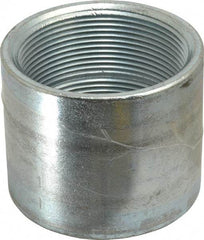 Made in USA - Class 150, 3" Galvanized Pipe Coupling - Threaded, Malleable Iron - Eagle Tool & Supply