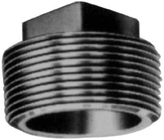 Made in USA - Class 150, 2-1/2" Galvanized Pipe Square Plug - Threaded, Malleable Iron - Eagle Tool & Supply