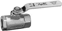 Apollo - 4" Pipe, Standard Port, Bronze Standard Ball Valve - 2 Piece, Inline - One Way Flow, FNPT x FNPT Ends, Lever Handle, 600 WOG - Eagle Tool & Supply