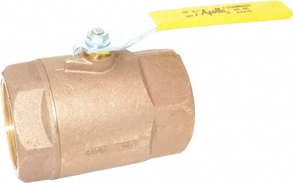 Apollo - 3" Pipe, Standard Port, Bronze Standard Ball Valve - 2 Piece, Inline - One Way Flow, FNPT x FNPT Ends, Lever Handle, 600 WOG, 125 WSP - Eagle Tool & Supply