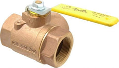 Apollo - 1-1/2" Pipe, Large Port, Bronze Standard Ball Valve - Three Way, FNPT x FNPT x FNPT Ends, Lever Handle, 400 WOG - Eagle Tool & Supply