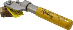 Apollo - 1/4" Pipe, Bronze Standard Ball Valve - 2 Piece, Inline - One Way Flow, FNPT x FNPT Ends, Deadman Lever (Spring Return to Close) Handle, 600 WOG, 150 WSP - Eagle Tool & Supply