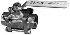 Apollo - 2-1/2" Pipe, Full Port, Bronze Standard Ball Valve - 3 Piece, Inline - One Way Flow, FNPT x FNPT Ends, Lever Handle, 600 WOG, 150 WSP - Eagle Tool & Supply