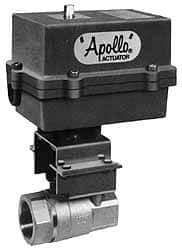 Apollo - 1" Pipe, 2,000 psi WOG Rating Carbon Steel Electric Actuated Ball Valve - Standard Port, 150 psi WSP Rating, Threaded (NPT) End Connection - Eagle Tool & Supply