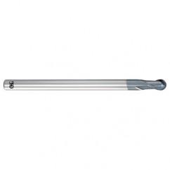 2mm Dia. - 50mm OAL - Carbide - Ball End HP End Mill-2 FL - Eagle Tool & Supply