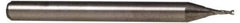Accupro - 0.02", 0.06" LOC, 1/8" Shank Diam, 1-1/2" OAL, 2 Flute, Solid Carbide Square End Mill - Single End, Uncoated, Spiral Flute, 30° Helix, Centercutting, Right Hand Cut, Right Hand Flute, Series Miniature - Eagle Tool & Supply