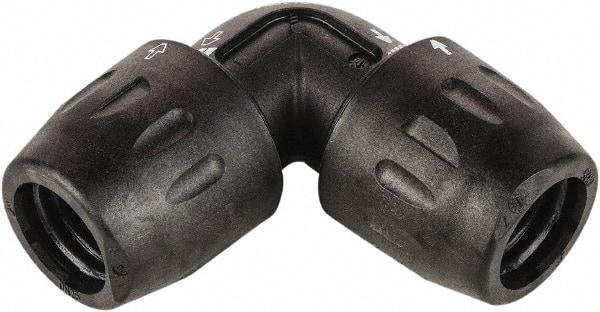 Transair - 1/2" ID, 16.5mm OD, 90° Union Elbow - Plastic, 232 Max psi - Eagle Tool & Supply