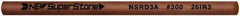 Value Collection - Round Ceramic Finishing Stick - 50mm Long x 3mm Wide x 3mm Thick, 300 Grit - Eagle Tool & Supply