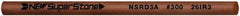Value Collection - Round Ceramic Finishing Stick - 100mm Long x 2.35mm Wide x 2.4mm Thick, 300 Grit - Eagle Tool & Supply