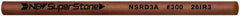 Value Collection - Round Ceramic Finishing Stick - 50mm Long x 2.35mm Wide x 2.4mm Thick, 300 Grit - Eagle Tool & Supply