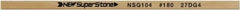 Value Collection - Flat Ceramic Finishing Stick - 100mm Long x 2mm Wide x 10mm Thick, 180 Grit - Eagle Tool & Supply