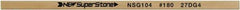 Value Collection - Flat Ceramic Finishing Stick - 100mm Long x 1mm Wide x 4mm Thick, 180 Grit - Eagle Tool & Supply