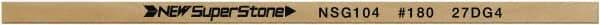 Value Collection - Flat Ceramic Finishing Stick - 100mm Long x 0.5mm Wide x 4mm Thick, 180 Grit - Eagle Tool & Supply